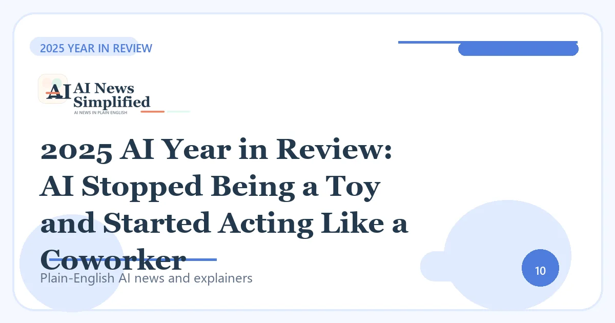 2025 AI Year in Review: AI Stopped Being a Toy and Started Acting Like a Coworker