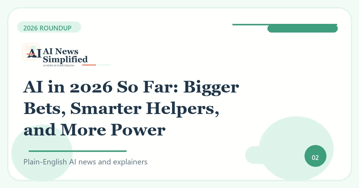 AI in 2026 So Far: Bigger Bets, Smarter Helpers, and More Power