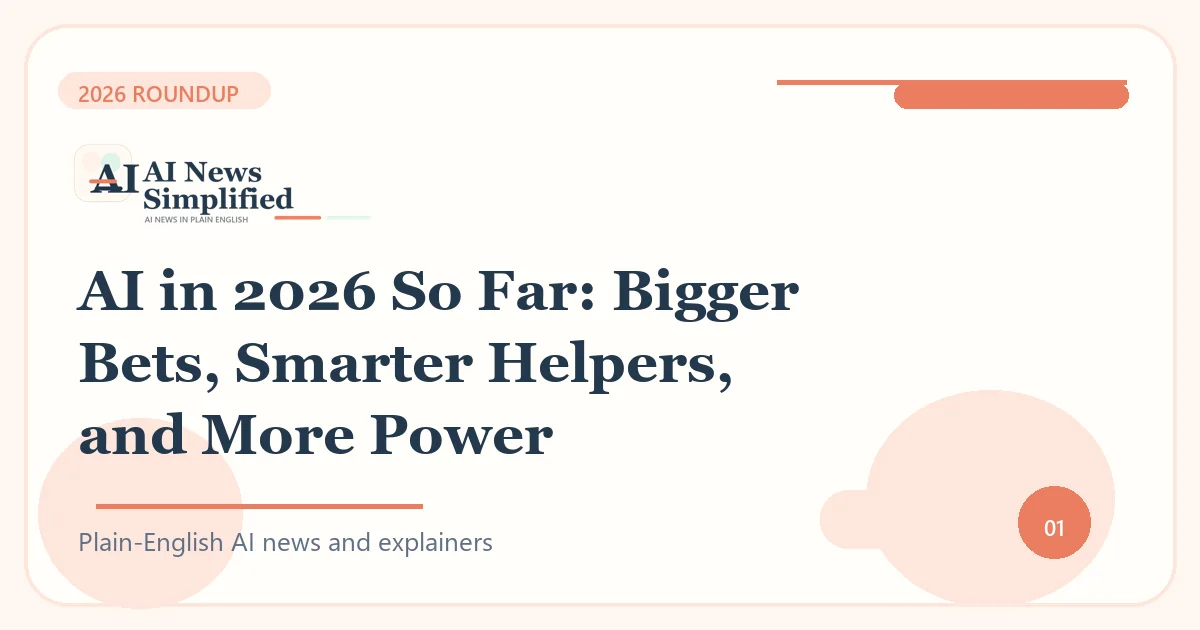 AI in 2026 So Far: Bigger Bets, Smarter Helpers, and More Power