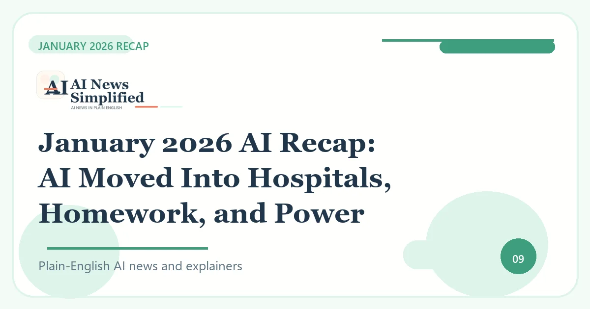 January 2026 AI Recap: AI Moved Into Hospitals, Homework, and Power
