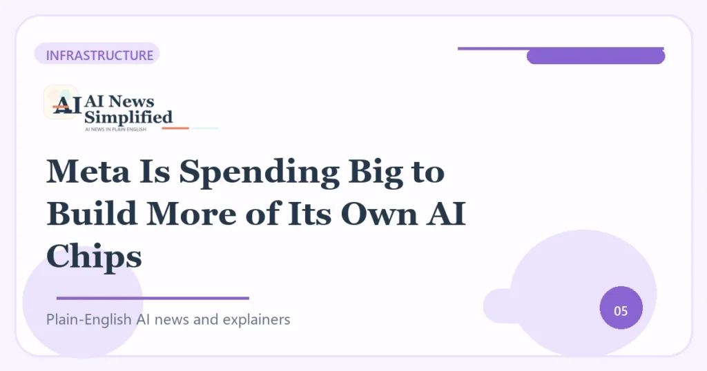 Meta Is Spending Big to Build More of Its Own AI Chips