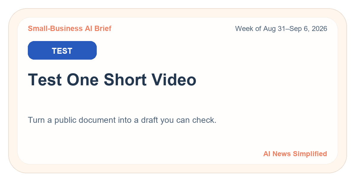 Google Vids Adds Document Summaries: Test One Short Video